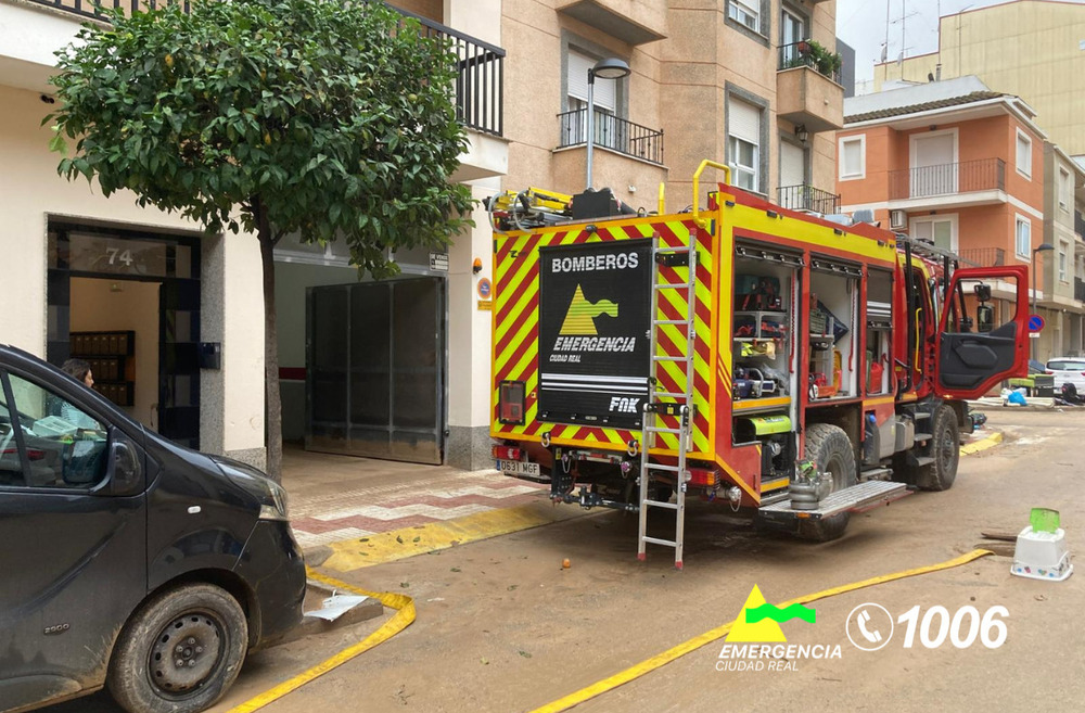 Bomberos de Ciudad Real trabajan en la zona de la DANA