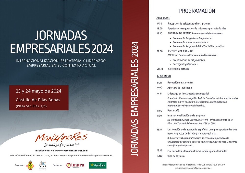 Manzanares mostrará su fortaleza empresarial los días 23 y 24 