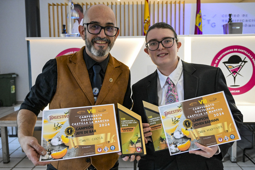 Santiago Checa y Sara Martínez, campeones de Coctelería en CLM