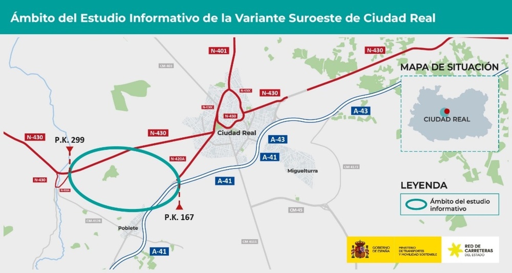 Transportes redacta ya el estudio de la variante suroeste