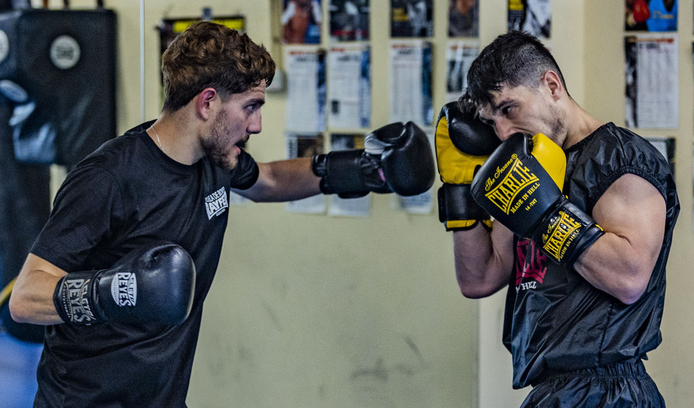 Daniel Guerrero (a la izquierda), entrenando con 'El Potro' Sepúlveda.