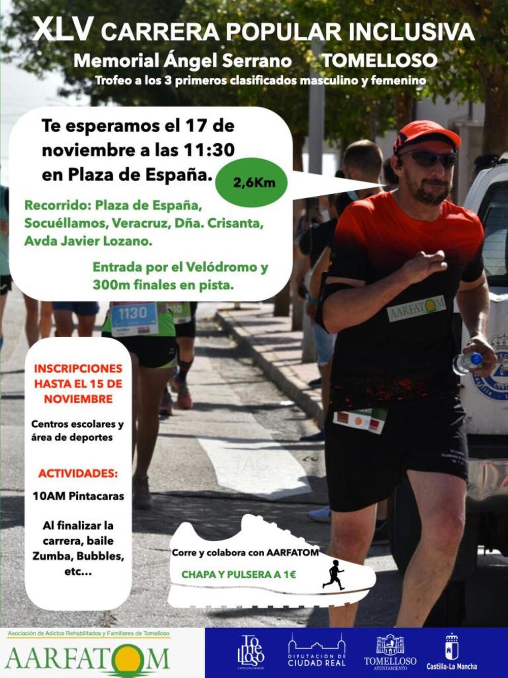 Carrera Popular Inclusiva Memorial Ángel Serrano tiene fecha