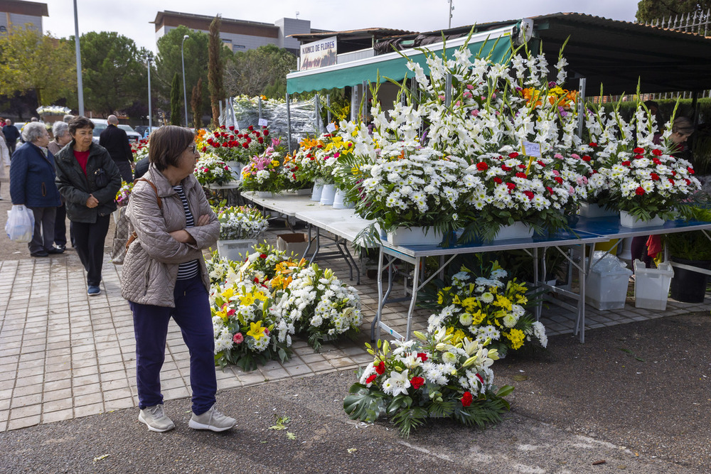 Tradicionales compras de flores por la fiesta de Todos los Santos