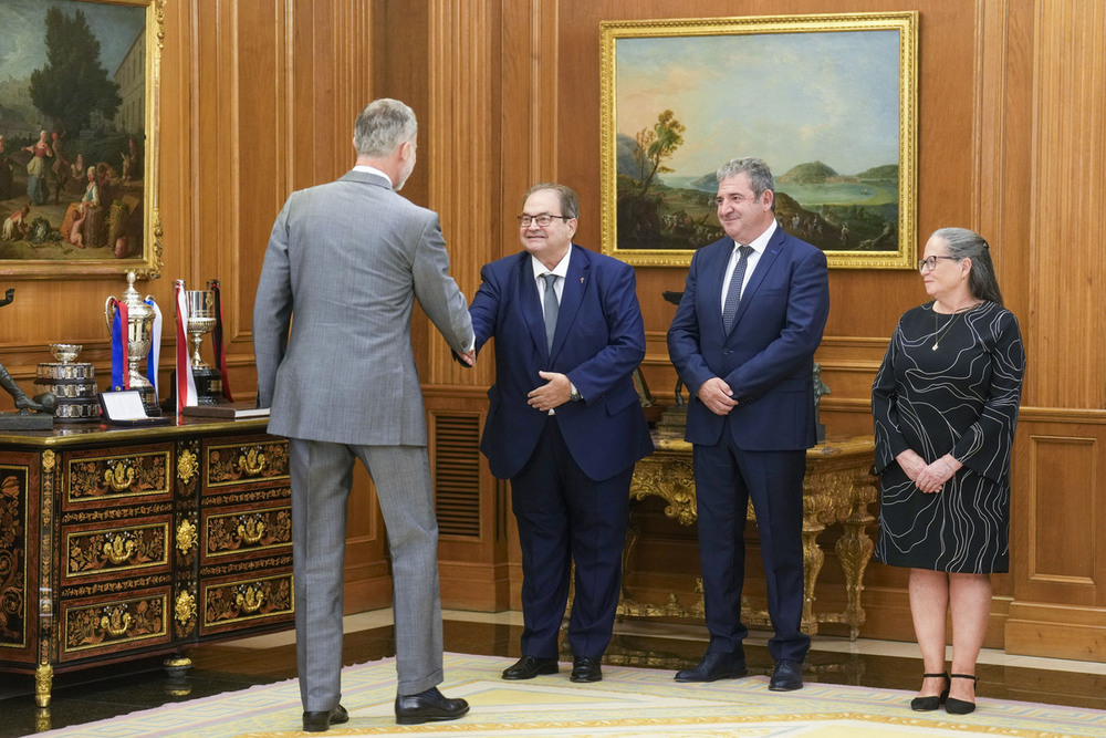 El rey Felipe VI recibe a la Fundación Fernando Núñez