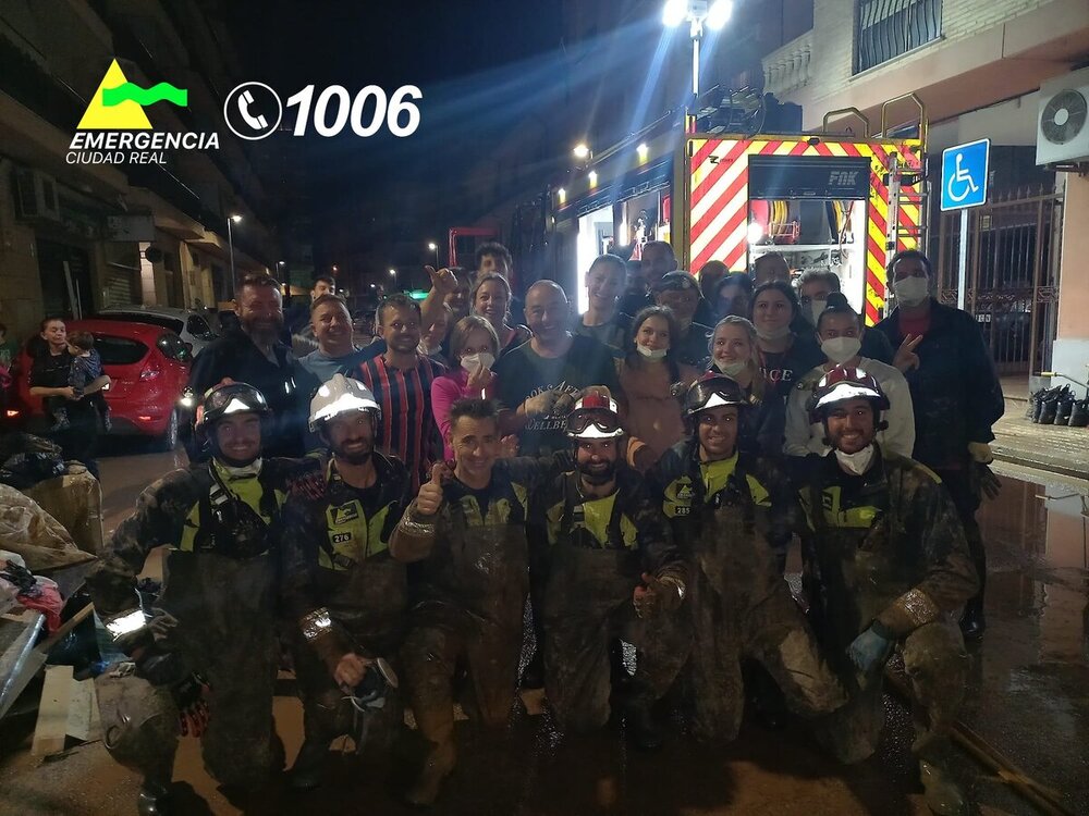 Bomberos de Ciudad Real trabajan en la zona de la DANA