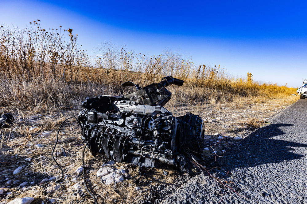 Dos muertos por un coche kamikaze en la A-43 en Torralba