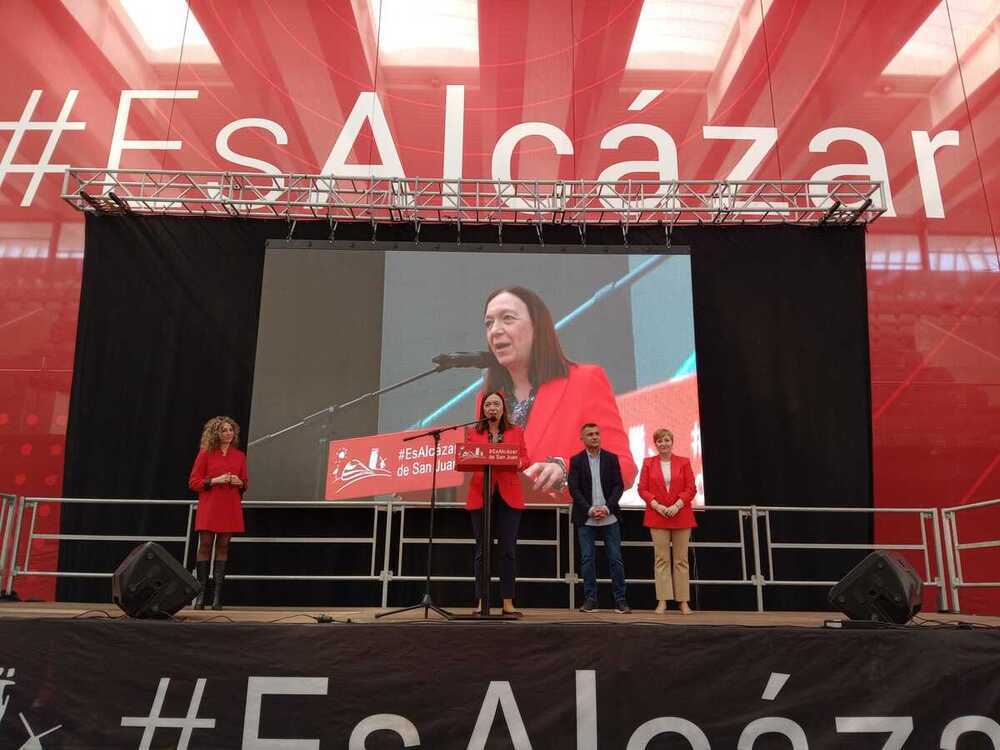 Rosa Melchor, durante la inauguración.