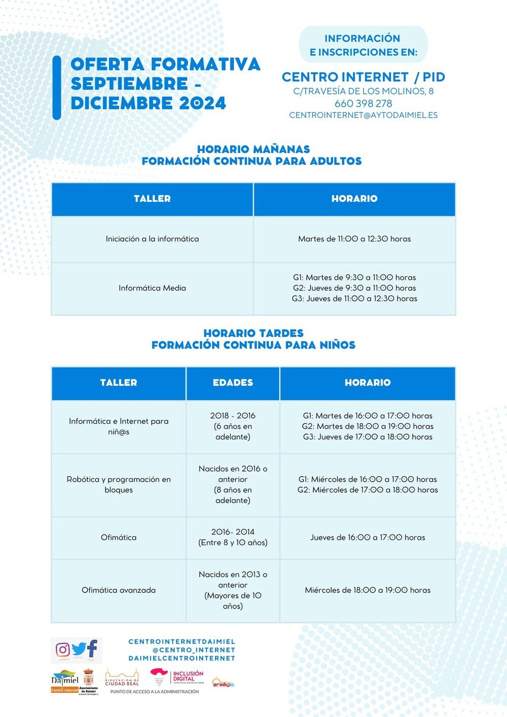 El Centro de Internet presenta su nueva programación