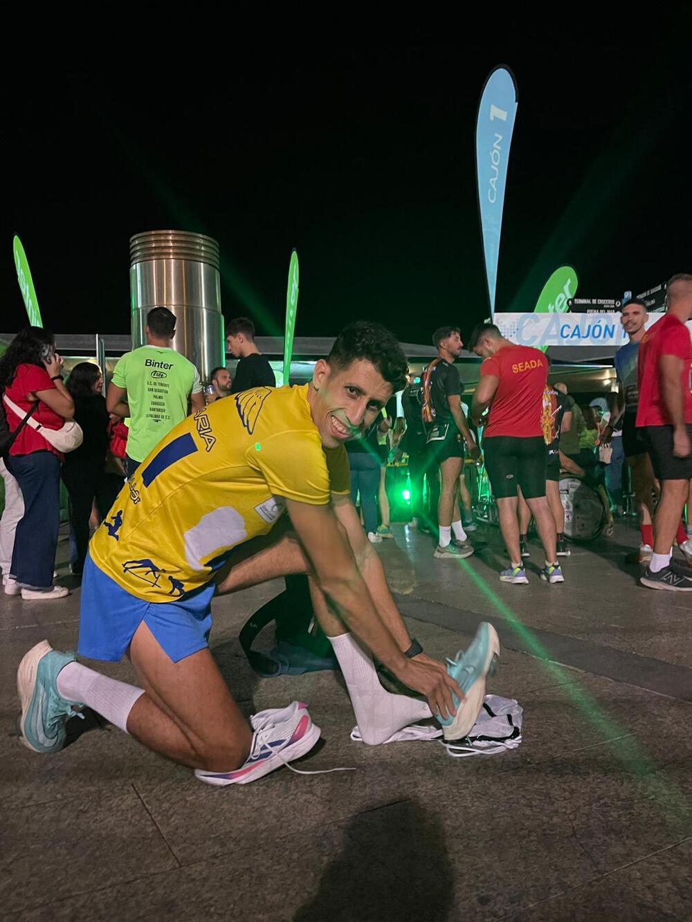 Mohamed Massat, segundo en la Binter NightRun