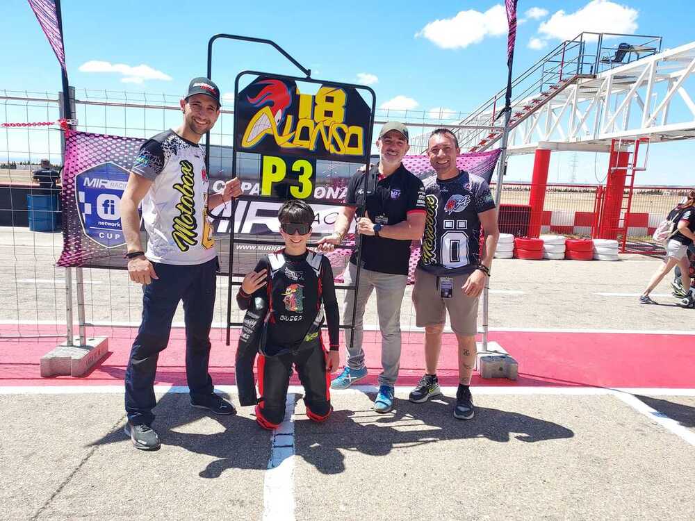 Alonso García, tercer clasificado en la primera carrera en Zuera.