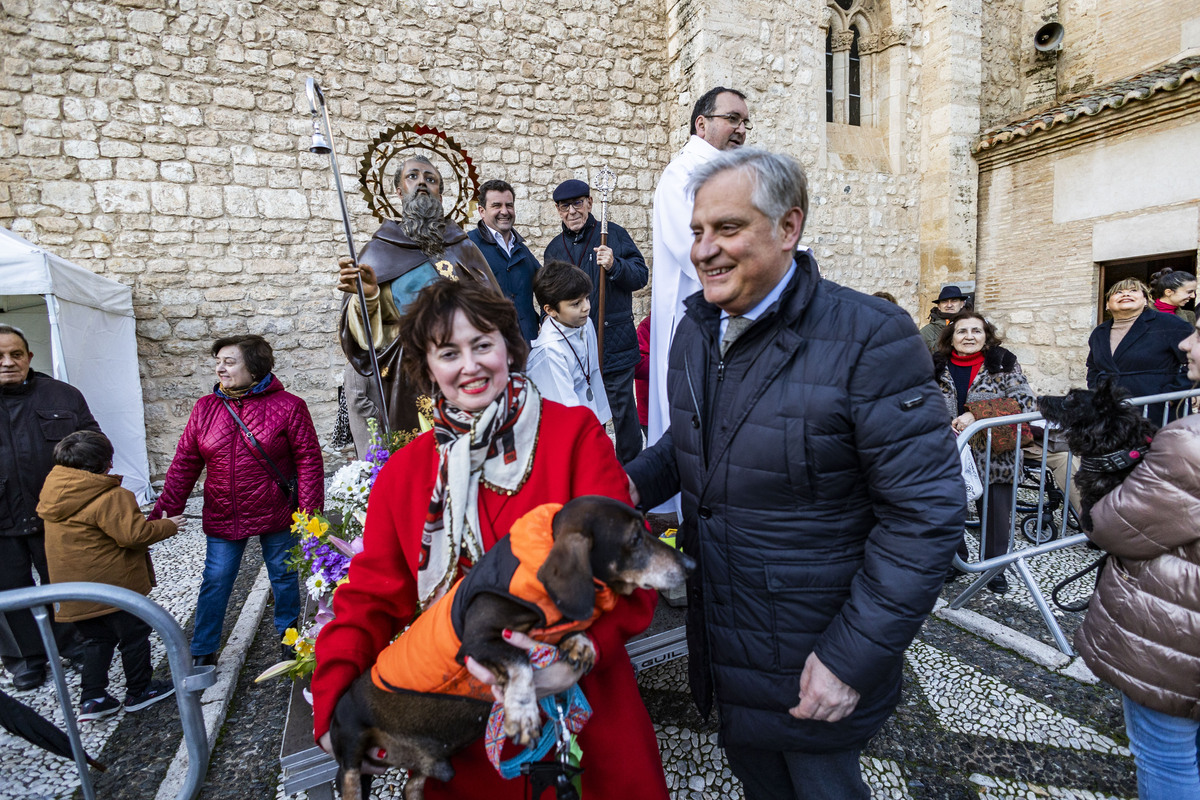 San Antón , bendición de animales en la iglesia de Sanatiago  / RUEDA VILLAVERDE