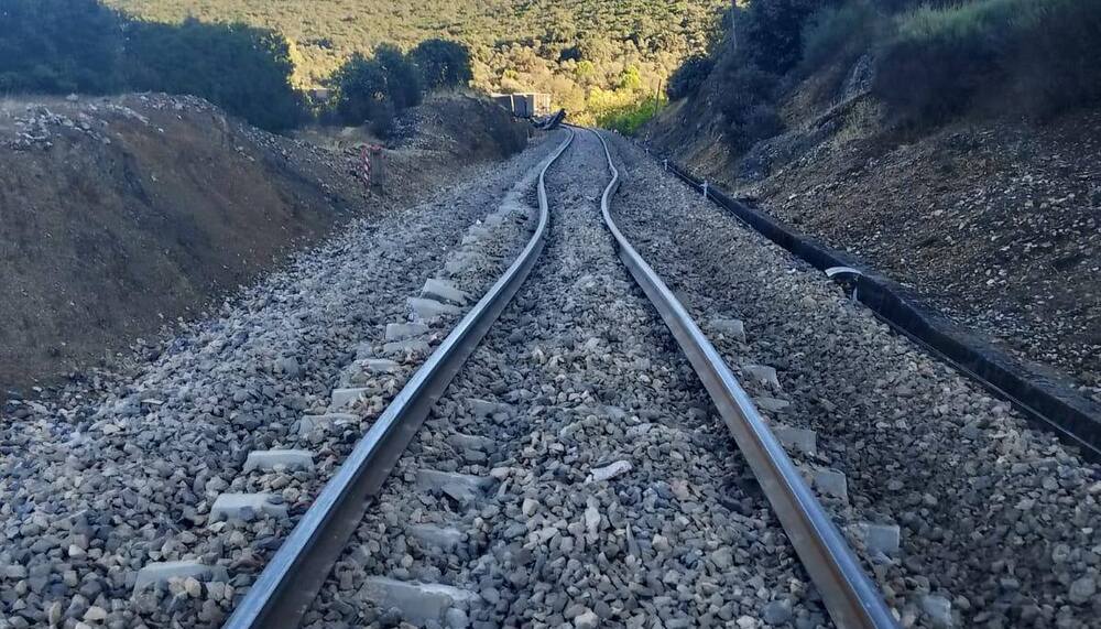 Bloqueada la línea de tren a Mérida por un descarrilamiento 