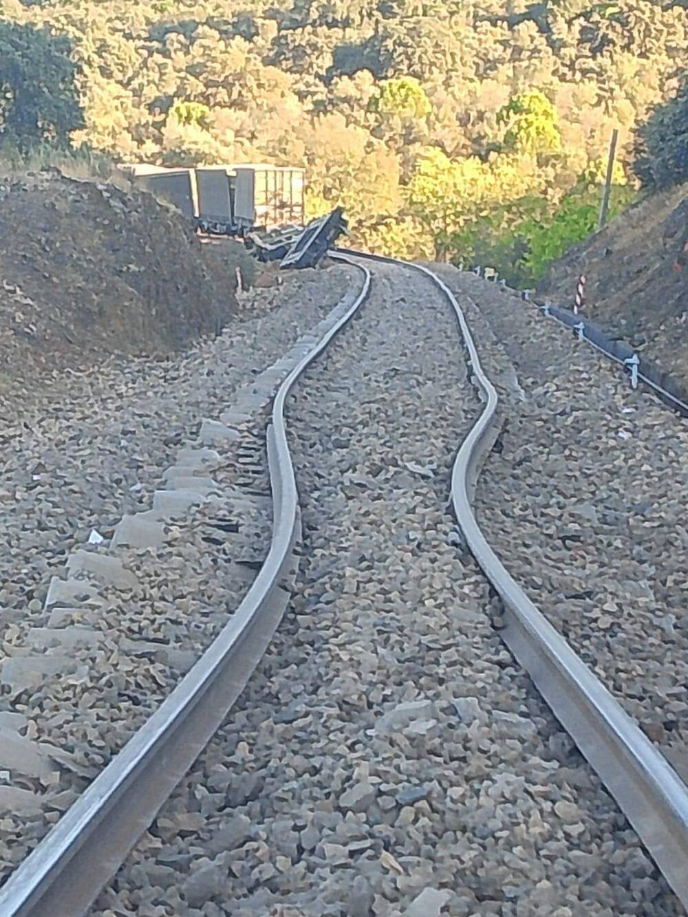 Bloqueada la línea de tren a Mérida por un descarrilamiento 