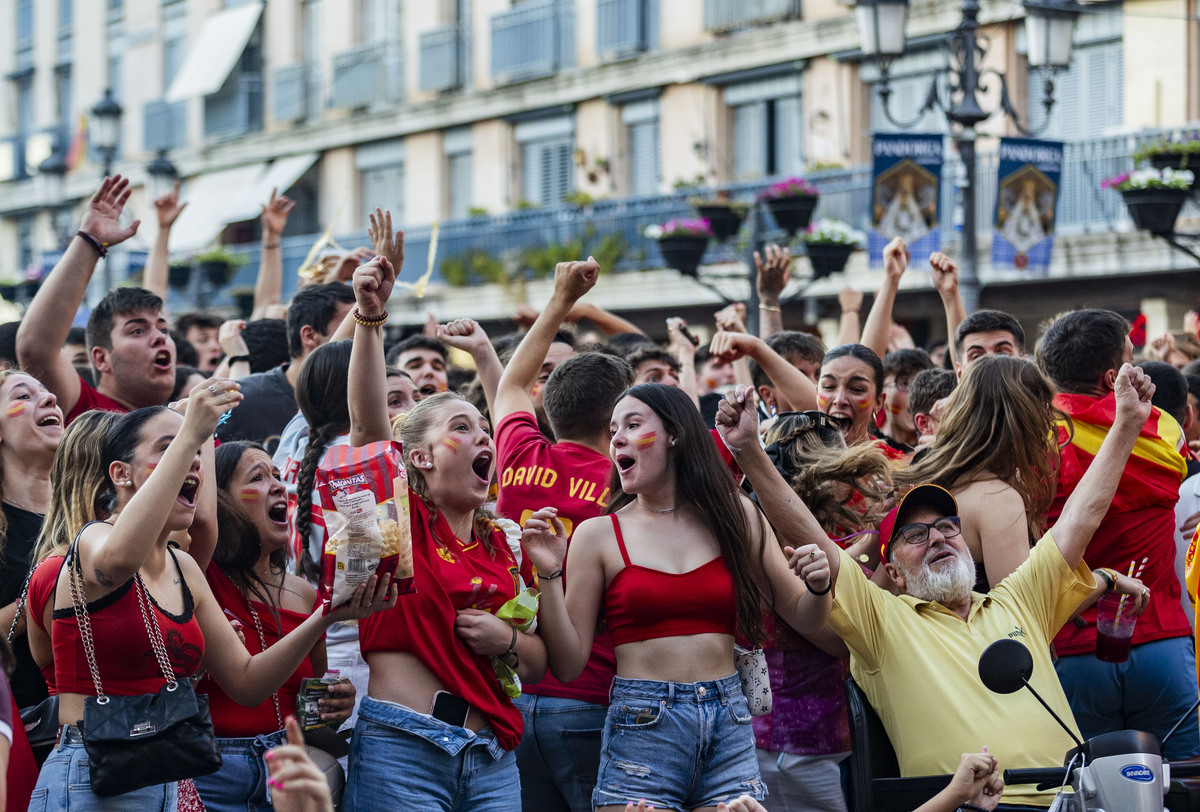 Pantalla gigante en Ciudad Real, para ver el partido España -Francia