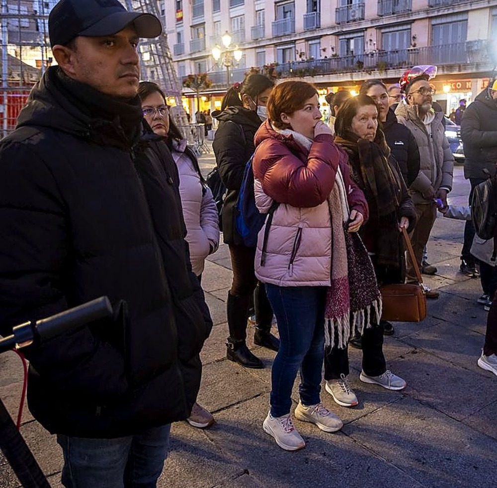 Concentración de la comunidad venezolana en la plaza Mayor de Ciudad Real