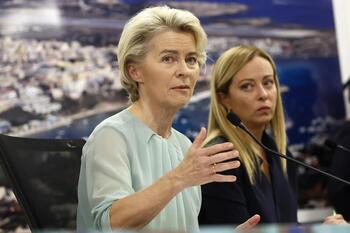 Von der Leyen presenta un plan de acción desde Lampedusa