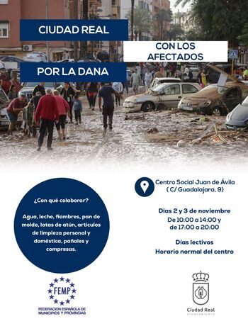 Ciudad Real activa un dispositivo solidario para los afectados