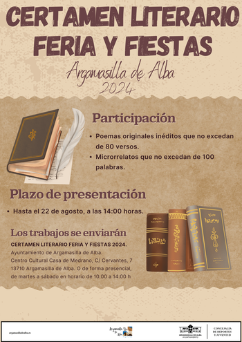 Argamasilla de Alba lanza su XXVII Certamen Literario