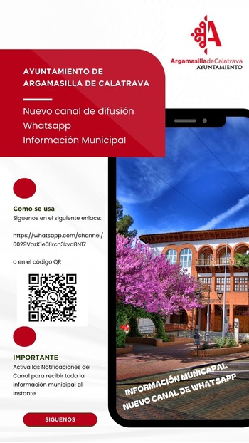 Argamasilla de Calatrava lanza su canal oficial de Whatsapp