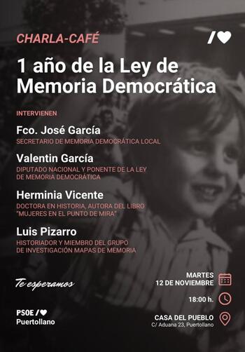 El PSOE analizará los avances de la Ley de Memoria Histórica