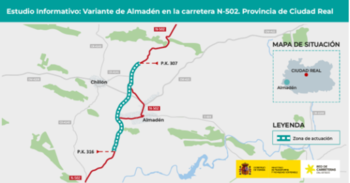 Transportes licita estudio para desviar el tráfico en Almadén