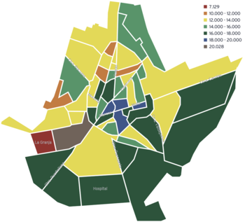 La brecha entre el barrio más rico y más pobre se amplía