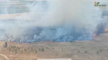 Declarado un incendio en Villarta que afecta a zona agrícola