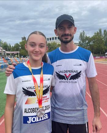 Marta Moreno, plata en jabalina del Nacional Sub 14 de equipos