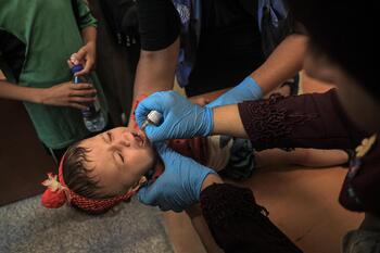 Gaza cifran en unos 162.000 los niños vacunados contra la polio