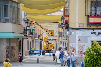 Tomelloso comienza la instalación de toldos para el verano