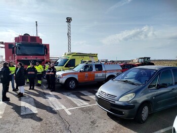 70 efectivos participan en un simulacro de la termosolar