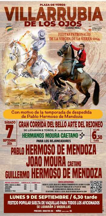 Moura y los Hermoso de Mendoza se citan en Villarrubia