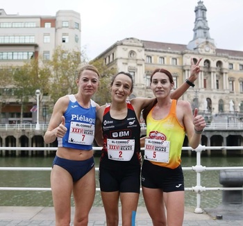 María José Pérez, segunda en la Santurce a Bilbao