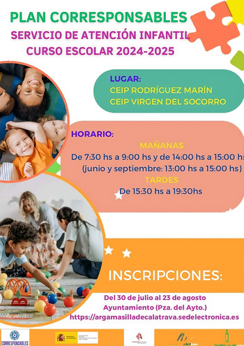 Abierta la Atención Infantil en Argamasilla de Calatrava