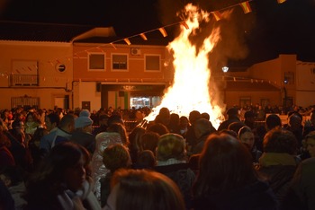 La hoguera de San Antón brilla en Miguelturra