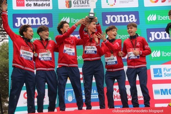 La selección sub 16 masculina, subcampeona nacional de cross