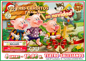 Los Tres Cerditos en Navidad (infantil)